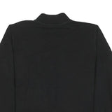 WILSON Mens Black Cotton Blend Bomber Jacket L Zip Plain Sports Casual