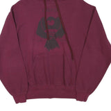FRUIT OF THE LOOM Mens Maroon Pullover Hoodie M Cotton Blend Casual Sweatshirt