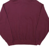 FRUIT OF THE LOOM Mens Maroon Pullover Hoodie M Cotton Blend Casual Sweatshirt