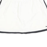 NIKE Womens White & Black Sports Skort Short Polyester Blend Size S Athletic