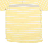 REEBOK Mens Yellow & White Striped Short Sleeve Polo Shirt XL Cotton Blend