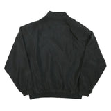 WORLD OF BASIC Mens Black Jacket L Polyester Blend Bomber Zip Casual Outerwear