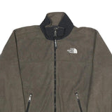 THE NORTH FACE Womens Grey & Black Zip Up Fleece Jacket M Polyester Outdoor