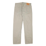 LEVI'S Mens Cotton Blend Beige Regular Straight Trousers W32 L31 Classic Zip