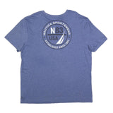 NAUTICA Mens Blue Graphic T-Shirt 2XL Short Sleeve Crew Neck Cotton Blend