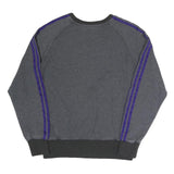 ADIDAS Mens Grey & Purple Sweatshirt Crew Neck S Athletic Casual Training Top