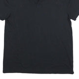 CALVIN KLEIN JEANS Mens Black Cotton Blend Short Sleeve Plain Polo Shirt XL