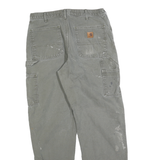 DICKIES Mens Cotton Blend Grey Regular Straight Trousers W33 L32 Workwear