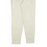 VERSACE Womens Cotton Blend Off White Regular Fit Straight Trousers W30 L30