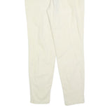 VERSACE Womens Cotton Blend Off White Regular Fit Straight Trousers W30 L30