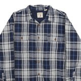 RED HEAD Mens Blue & Grey Check Cotton Blend Button Jacket XL Casual Outdoor