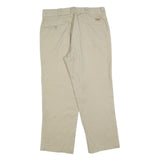 DICKIES Mens Cotton Blend Beige Regular Straight Trousers W34 L28 Classic