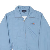 ELLESSE Womens Blue Light Blue Jacket UK 12 Polyester Blend Zip Casual Classic