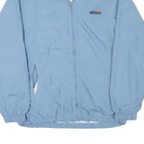 ELLESSE Womens Blue Light Blue Jacket UK 12 Polyester Blend Zip Casual Classic