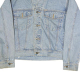EXP Mens Blue Denim Jacket M Cotton Classic Button Closure Casual Denim Jacket