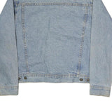 EXP Mens Blue Denim Jacket M Cotton Classic Button Closure Casual Denim Jacket