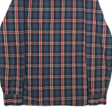 LEVI'S Mens Blue Red & White Check Shirt L Cotton Long Sleeve Casual Button