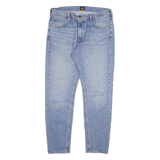 LEE Mens Jeans Blue Slim Skinny Denim Light W34 L30 Classic Zip Pocket