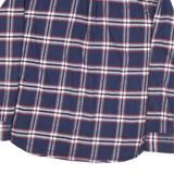 JACHS Mens Blue & White Check Shirt L Cotton Blend Casual Long Sleeve Relaxed