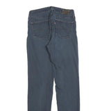 LEVI'S Womens Cotton Blend Blue Slim Straight Trousers W27 L32 Casual Stylish