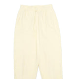 CR-4709 Womens Cotton Cream Classic Trousers W26 L30 Zip Closure Casual