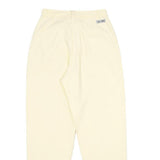 CR-4709 Womens Cotton Cream Classic Trousers W26 L30 Zip Closure Casual