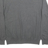 TOMMY HILFIGER Mens Grey Plain Cotton Blend Jumper Crew Neck Basic Knit 2XL