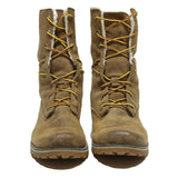 TIMBERLAND Girls Lace-Up Boots Brown Leather UK 4 Warm Lined Outdoor