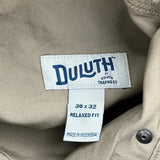 Duluth Cargo Pants - 36W 32L Khaki Cotton