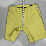 Classic Fit Ralph Lauren Chino Shorts - 30W 10L Yellow Cotton