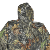 FIELD STAFF Mens Camouflage Hooded Cotton Blend Jacket L Zip Outdoor