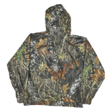FIELD STAFF Mens Camouflage Hooded Cotton Blend Jacket L Zip Outdoor