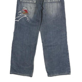 Womens Blue Regular Fit Denim Jeans W22 L27 Elasticated Waist Patch Pockets