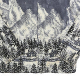 EGO Womens Grey & Cream Mountain Scene Zip Jacket L Acrylic Blend Winter Outdoor
