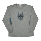 Heartland Harley Davidson Burlington Iowa Harley Davidson Graphic Long Sleeve T-Shirt - XL Gray Cotton