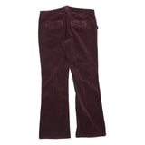 MICHAEL KORS Womens Cotton Blend Burgundy Regular Fit Straight Leg Trousers W38