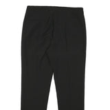 DKNY Womens Black Slim Fit Trousers W32 L29 Zip Closure Polyester Blend