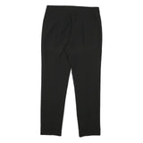 DKNY Womens Black Slim Fit Trousers W32 L29 Zip Closure Polyester Blend