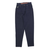 TRUSSARDI Womens Regular Blue Jeans Denim W26 L32 Embroidered Logo Zip Closure