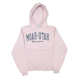 CHAMPION Womens Pink Moab Utah Pullover Hoodie M Cotton Blend Casual