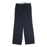 TOMMY HILFIGER Mens Cotton Blend Navy Relaxed Straight Trousers W32 L33 Casual