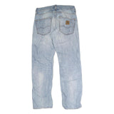 CARHARTT Mens Jeans Blue Regular Straight Denim Light W32 L30 Casual Workwear