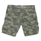 DESIGN G9 STYLE Mens Shorts Green Camouflage Cargo 2XL W40 Cotton Blend