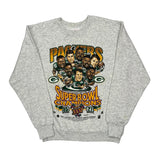 Green Bay Packers Delta Graphic Sweatshirt - Large Gray Cotton Blend