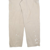 CARHARTT Mens Relaxed Beige Cotton Blend Relaxed Leg Trousers W38 L34 Workwear