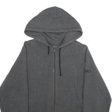 REEBOK Mens Grey Zip Up Hoodie S Cotton Blend Casual Athletic Wear