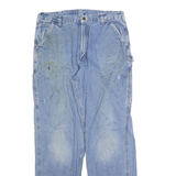 CARHARTT Mens Regular Fit Blue Denim Jeans W36 L34 Workwear Carpenter Style