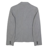 MARELLA Womens Grey Wool Blend Classic Jacket UK 8 Plain Tailored Blazer