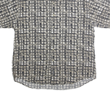GREG NORMAN COLLECTION Mens Black & Grey Pattern Cotton Blend Shirt L Button