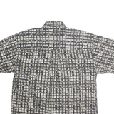 GREG NORMAN COLLECTION Mens Black & Grey Pattern Cotton Blend Shirt L Button